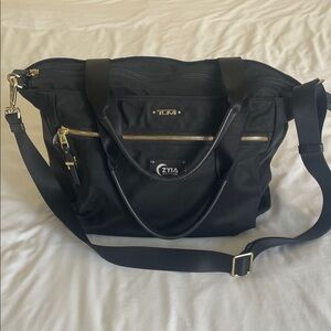 Tumi Black Nylon Shoulder Bag